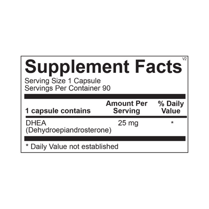 Optimal DHEA Supplement Facts